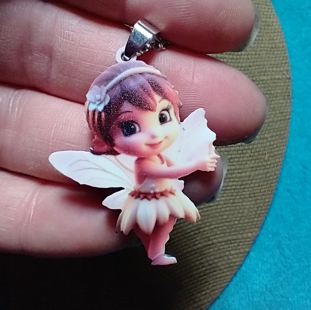 Fairy Pendant Necklace flower headband tutu